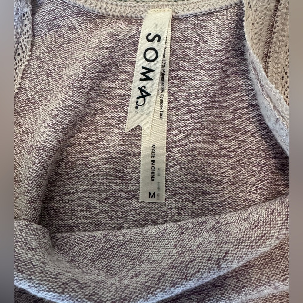NWT Soma Cozyluxe Pajama Tanks Set of 2 Pink & Grey- Size Medium - Picture 14 of 14